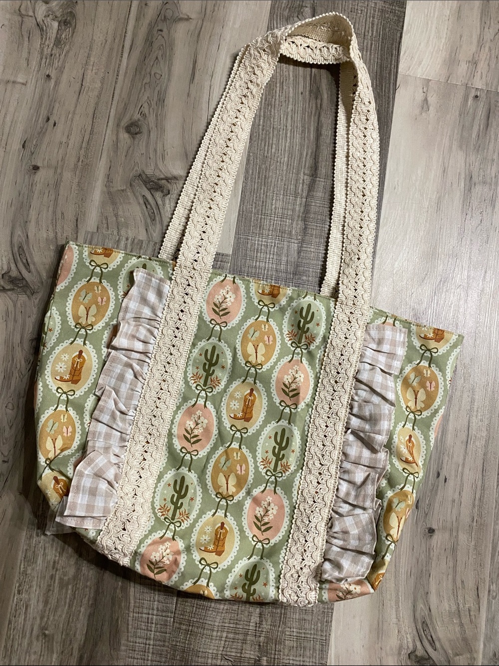 Western Boho Desert Handmade Tote Bag